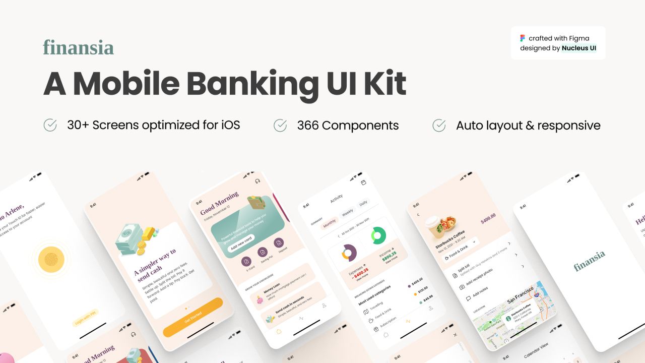 Finansia - Digital Banking Mobile UI Kit